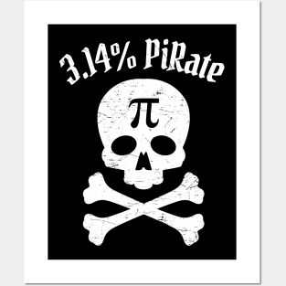 Pi Day, Pi Number, Cute Jolly Roger Pi Day Gift Posters and Art